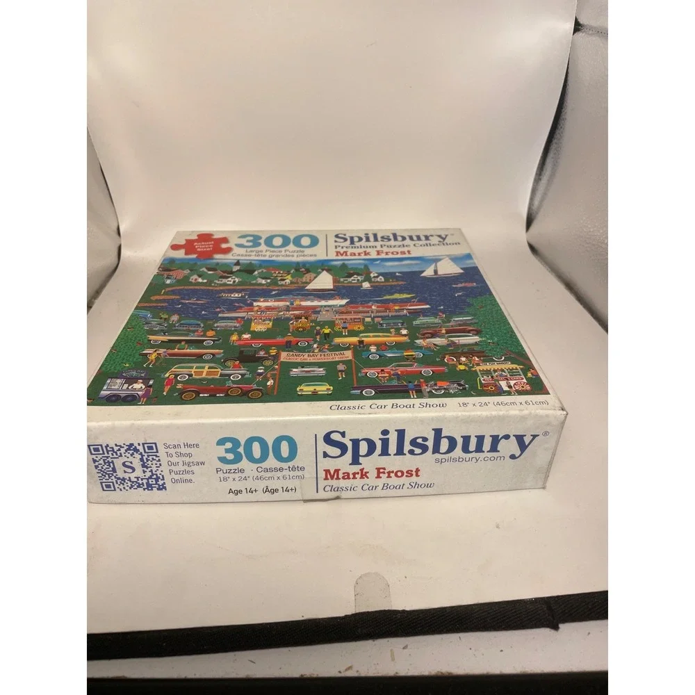 Classic car boat show by Mark Frost 300 Piece Puzzle